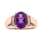 Gouden ring met een amethist