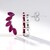 Boucles d'oreilles en argent et Rubis de Madagascar