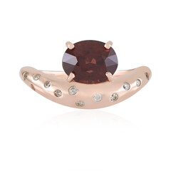 Anillo en plata con Zircón rosado (Adela Silber)