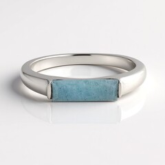 Brasilianischer Aquamarin-Silberring