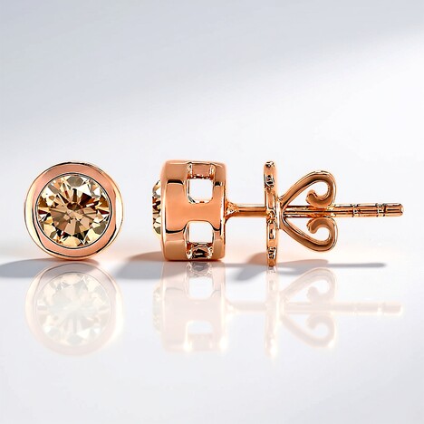 Orecchini in oro con Diamante Rose de France VS1 di Argyle (Annette)