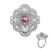 Anello in argento con Ametista Rose de France