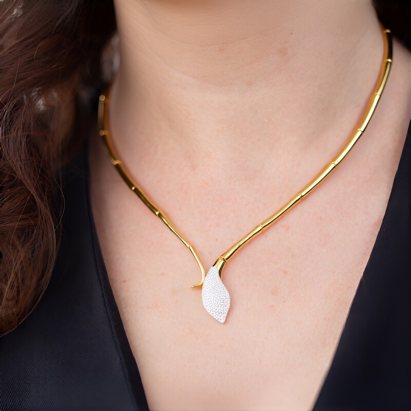 Zirkon-Silbercollier