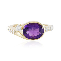 Anello in oro con Ametista Siberiana (de Melo)