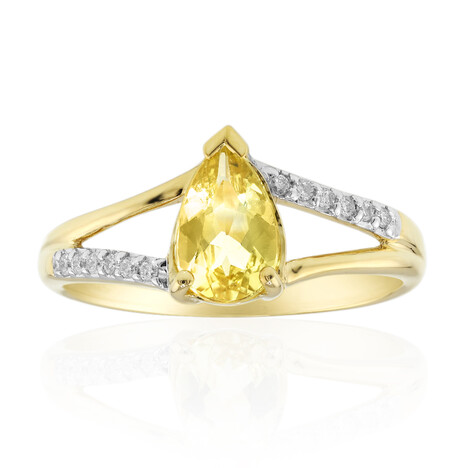 Gouden ring met een heliodoor