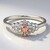 Anello placcato in platino con Zaffiro Padparadscha