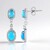 Orecchini in argento con Opale Blu dell'Etiopia
