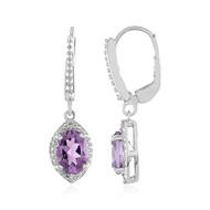 Lavendel-Amethyst-Silberohrringe