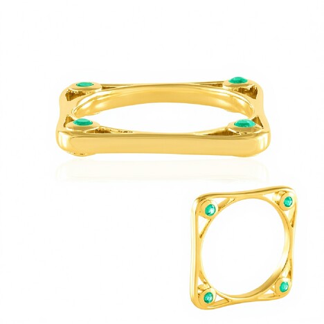 Zilveren ring met Russische smaragden (de Melo Essence)