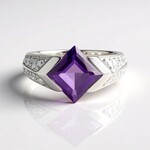 Anello in argento con Ametista Siberiana (de Melo Essence)