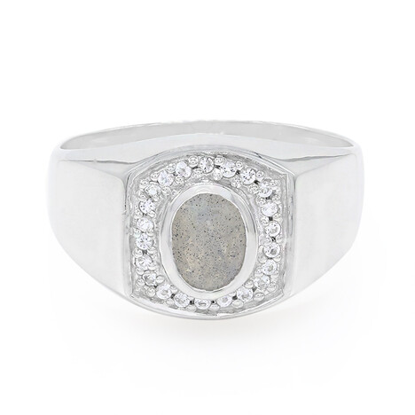 Anello da uomo in argento con Labradorite