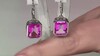 Pendientes en plata con Cuarzo rosado
