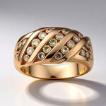 Anello in oro con Diamante Rose de France SI1 di Argyle (Annette)