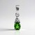 Ciondolo in argento con Diopside Russo