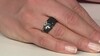 Zilveren ring met zwarte spinelstenen