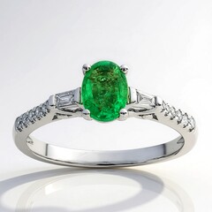Anello in oro con Smeraldo Zambia AAA