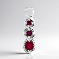 Burmese Ruby Silver Pendant (Pallanova)