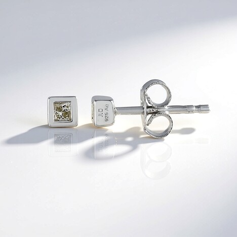Boucles d'oreilles en argent et Diamant I3 (H)