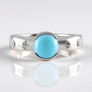 Anillo en plata con Turquesa bella durmiente
