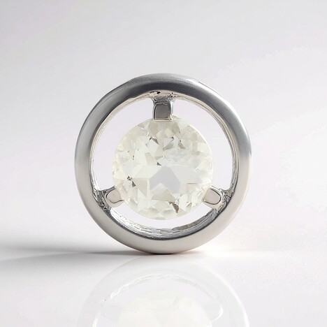 Pendentif en argent et Quartz blanc (MONOSONO COLLECTION)