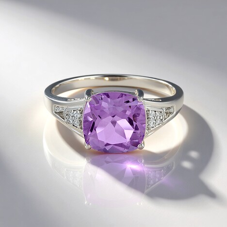 Anello in argento con Ametista Rose de France