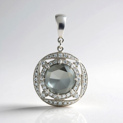 Ciondolo in argento con Ematite Nera