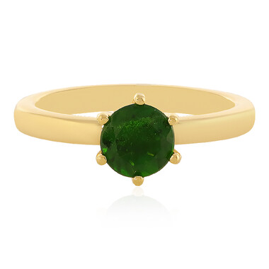 Anello in argento con Diopside Russo