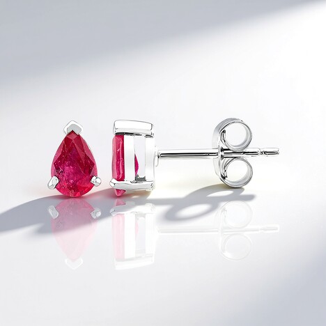 Orecchini in argento con Rubino Bemainty