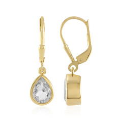 Weißer Topas-Silberohrringe