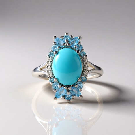 Anello in argento con Turchese Sleeping Beauty