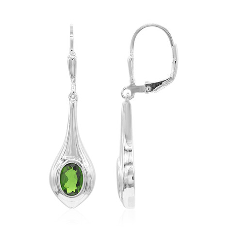 Peridot-Silberohrringe