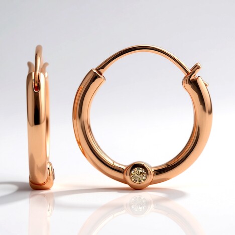Orecchini in oro con Diamante Rose de France SI1 di Argyle (Annette)