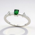 Anello in argento con Tsavorite della Tanzania