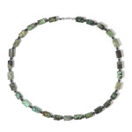 African turquoise Silver Necklace