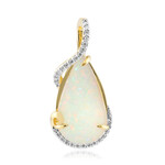 Gouden hanger met een Braziliaanse witte opaal