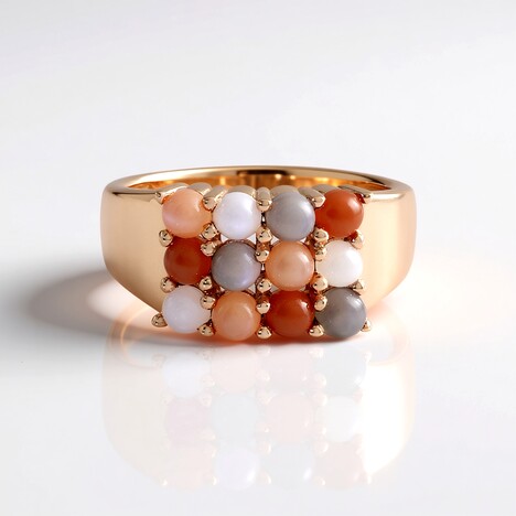 Anello in argento con Pietra di Luna Bianca (KM by Juwelo)