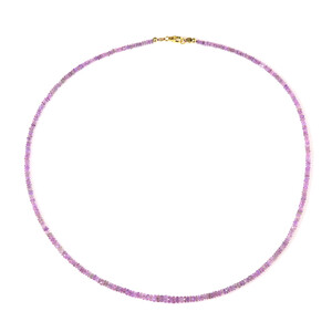 Gouden halsketting met Onverhitte Purper Saffieren