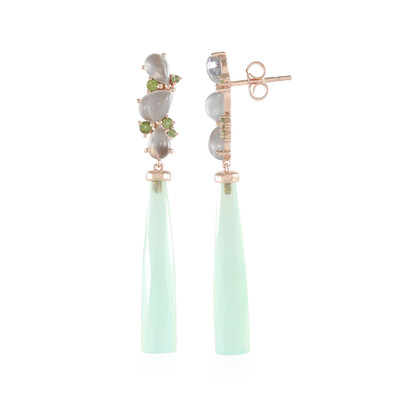 Grüner Chalzedon-Silberohrringe (KM by Juwelo)