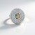 Anello in argento con Zaffiro Fancy