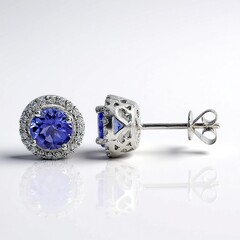 Orecchini in oro con Tanzanite AAA