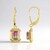 Boucles d'oreilles en argent et Tourmaline Melon d'Eau