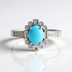 Anello in argento con Turchese Sleeping Beauty (Dallas Prince Designs)