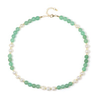 Collana in argento con Avventurina Verde (Riya)