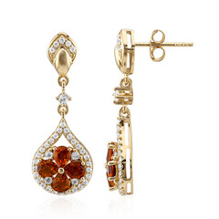 Madeira-Citrin-Silberohrringe