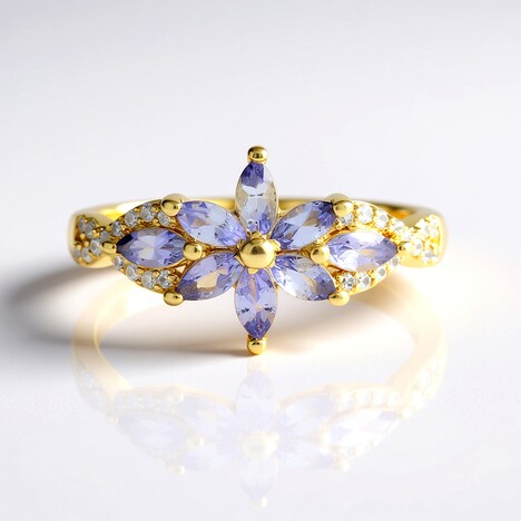 Anello in argento con Tanzanite