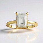 Anello in argento con Topazio Bianco