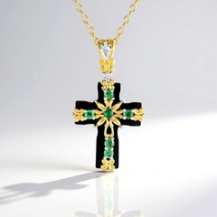 Collana in argento con Onice Nero