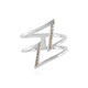 I3 Champagne Diamond Silver Ring (de Melo)