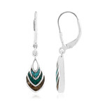 Pendientes en plata con Turquesa azul del Mohave Kingman (Jones Lee)