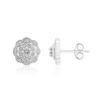 White Topaz Silver Earrings